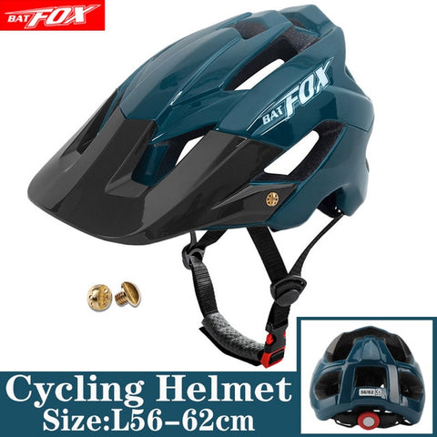 BATFOX Bicycle Helmet Matte Black Cycling Helmets MTB Road Mountain Bike Helmet Inner Cap casco Capacete Da Bicicleta Helmet