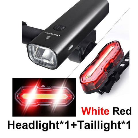 MICCGIN LED Bike Super Bright Front Rear Bicycle Light Set Lantern For Cycling Flashlight USB Rechargeable COB Lamp Accessories