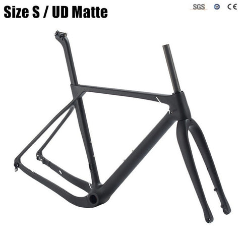 Toray Full Carbon Fiber Gravel Bike Full Carbon Gravel Bicycle Frame 700*40c 142*12 Size S/M/L/XL Cyclocross Road Bike Frameset